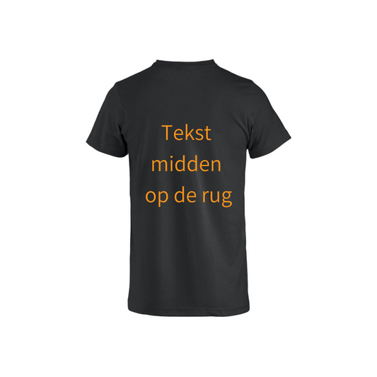 Bedrukken tekst korte mouw