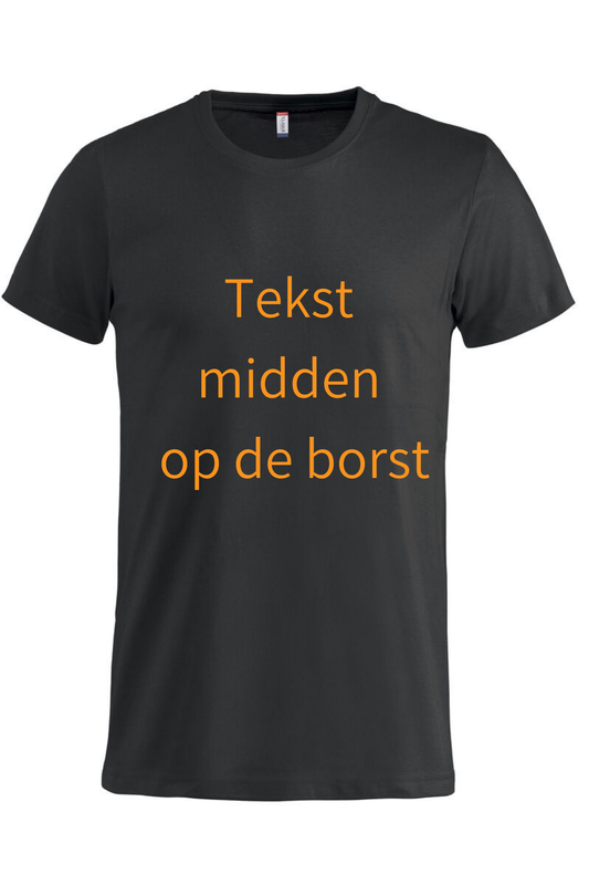 Bedrukken tekst korte mouw