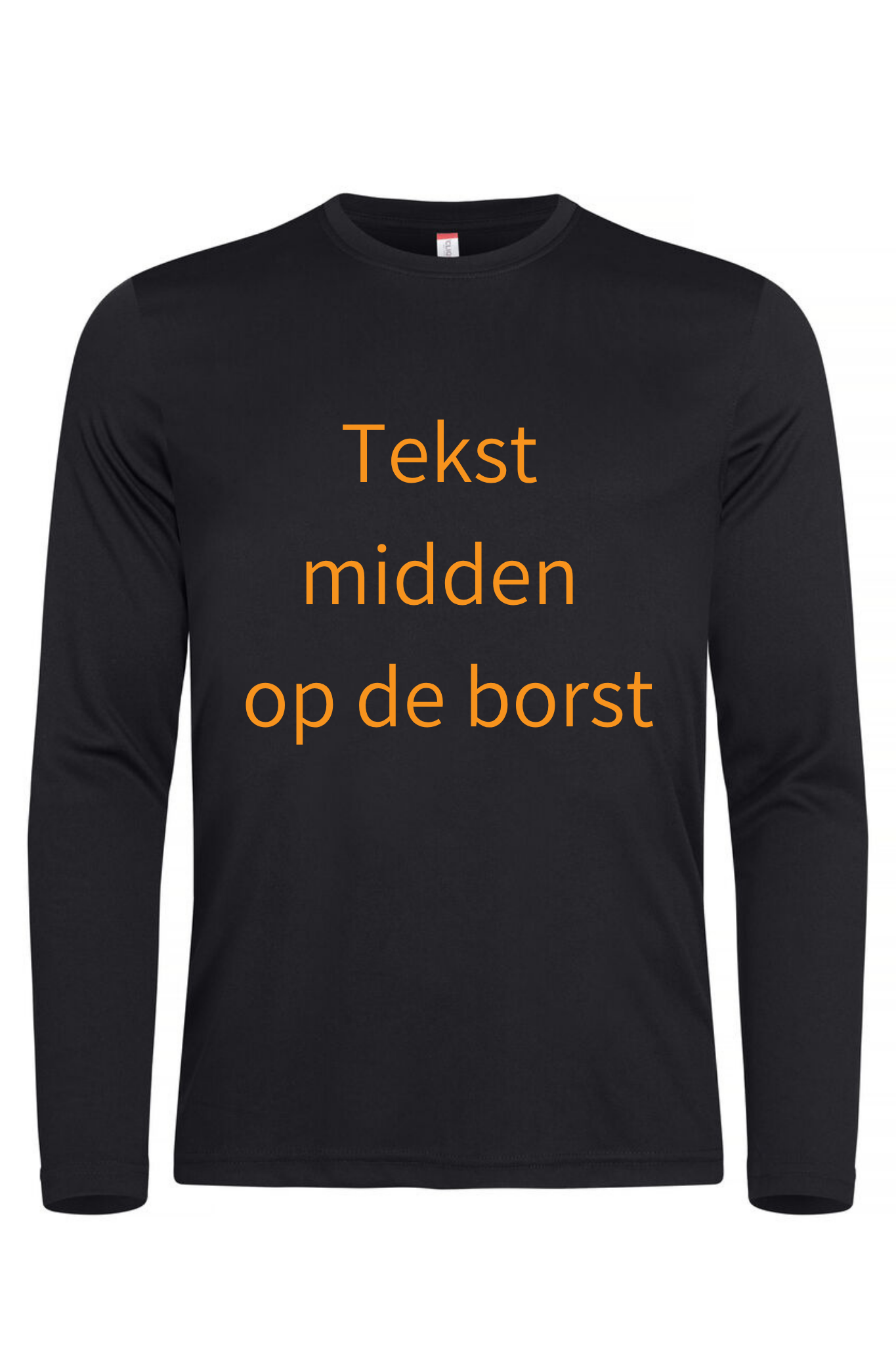 Bedrukken tekst lange mouw