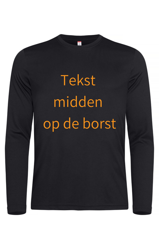 Bedrukken tekst lange mouw