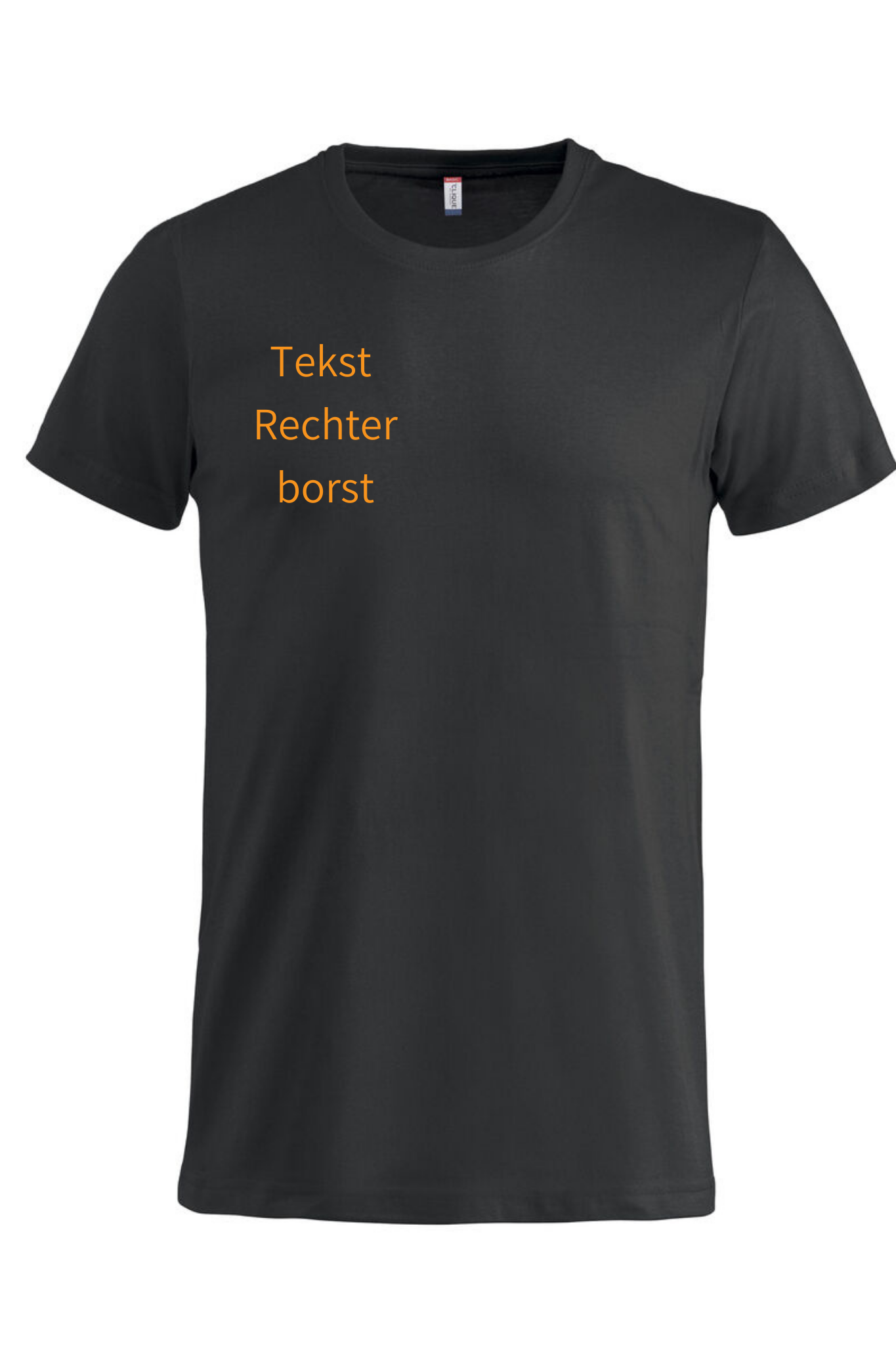 Bedrukken tekst korte mouw