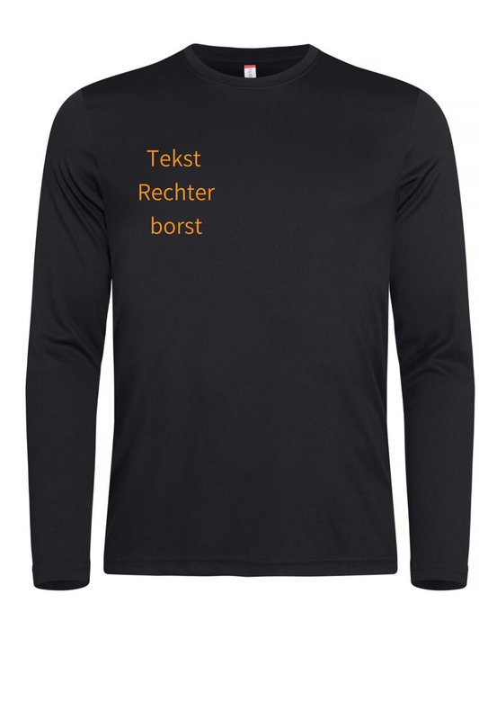 Bedrukken tekst lange mouw