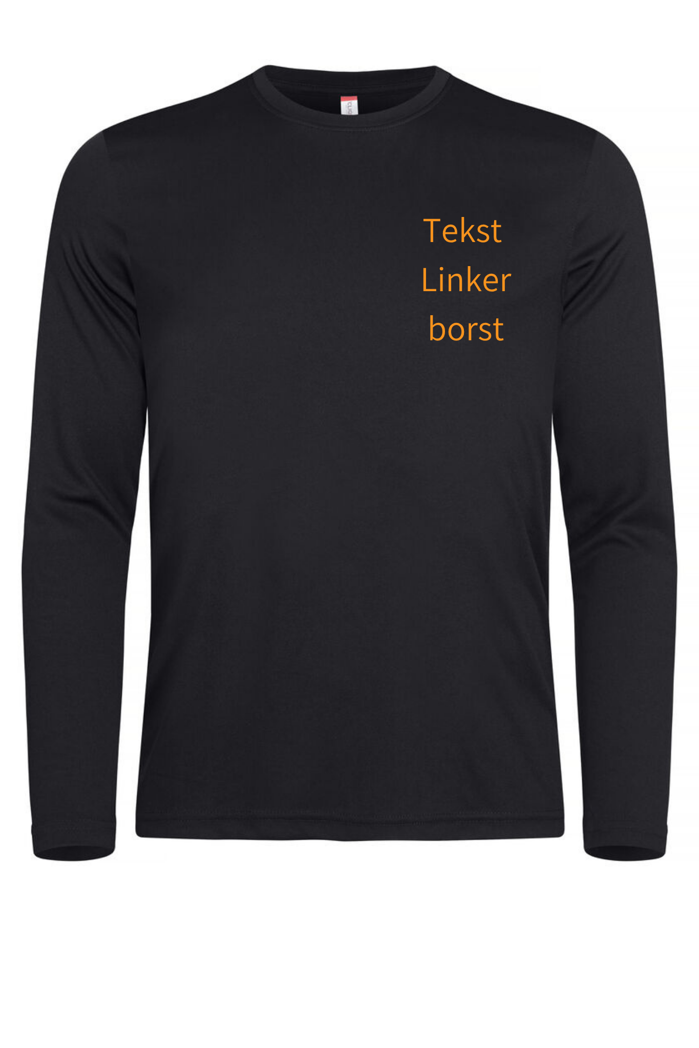 Bedrukken tekst lange mouw