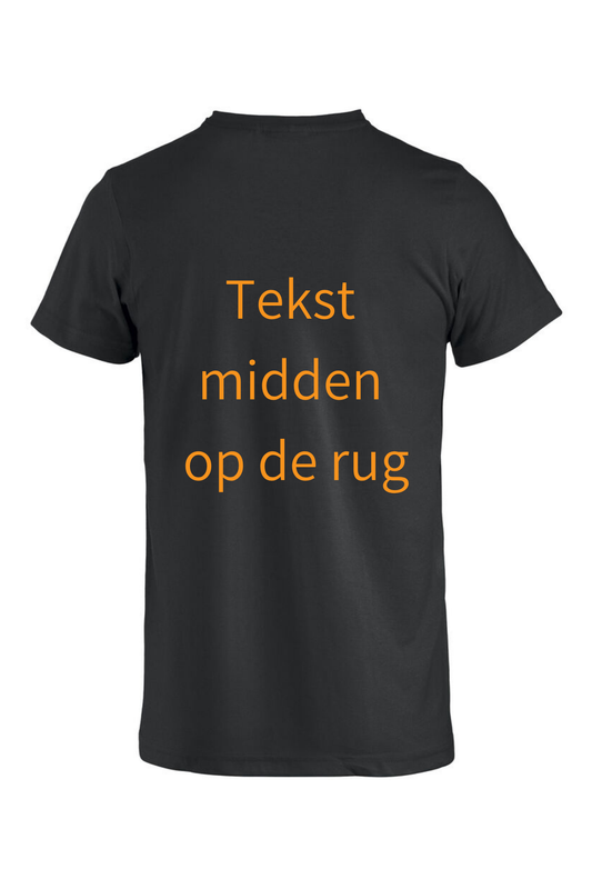 Bedrukken tekst korte mouw