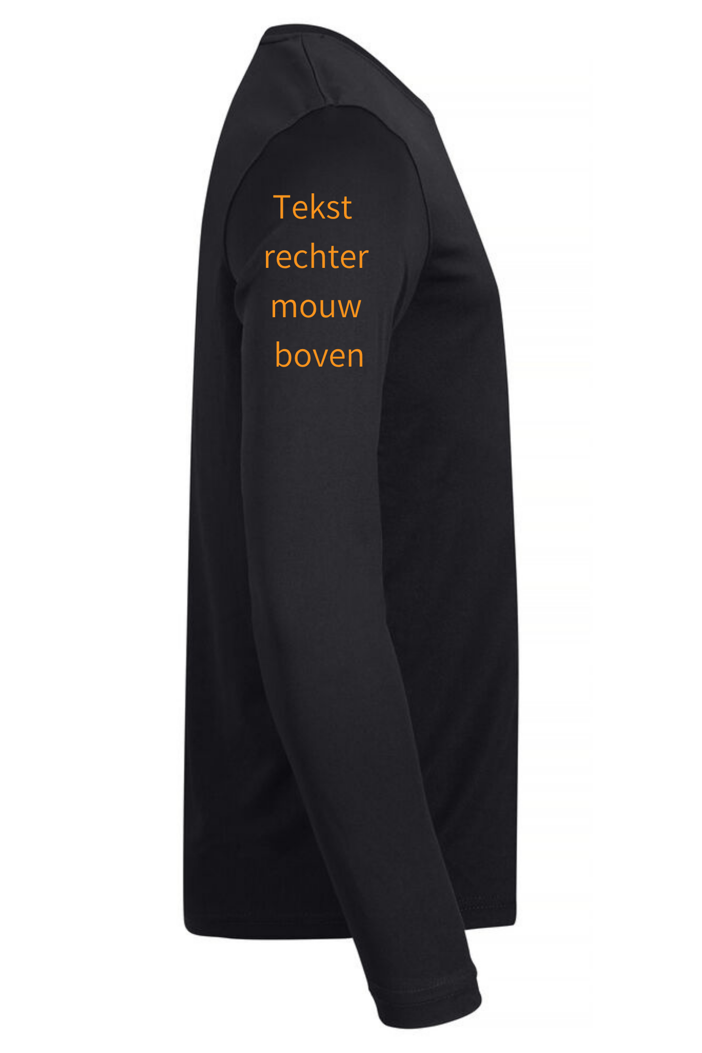 Bedrukken tekst lange mouw
