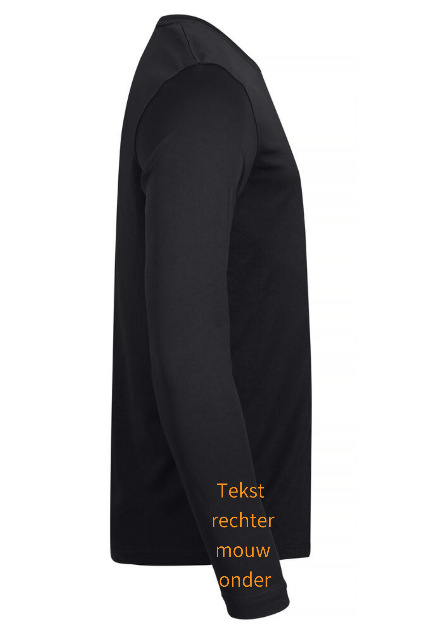 Bedrukken tekst lange mouw